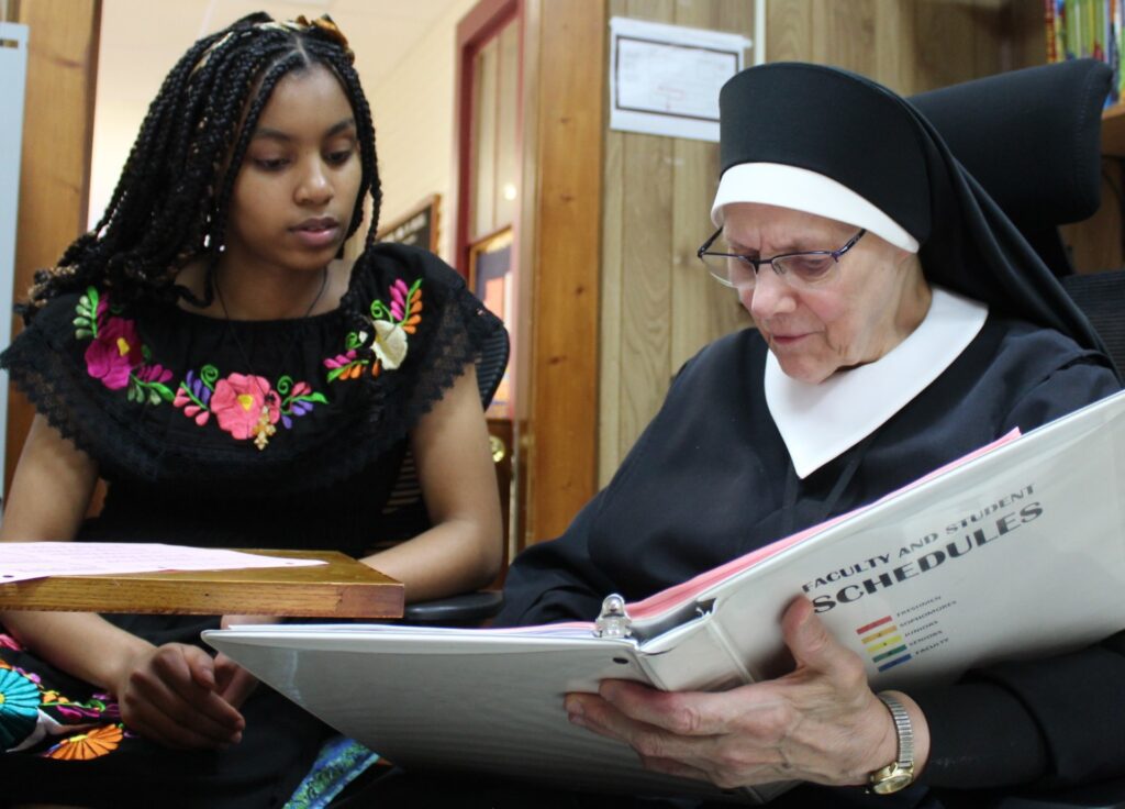 Sister Mark and student (1)